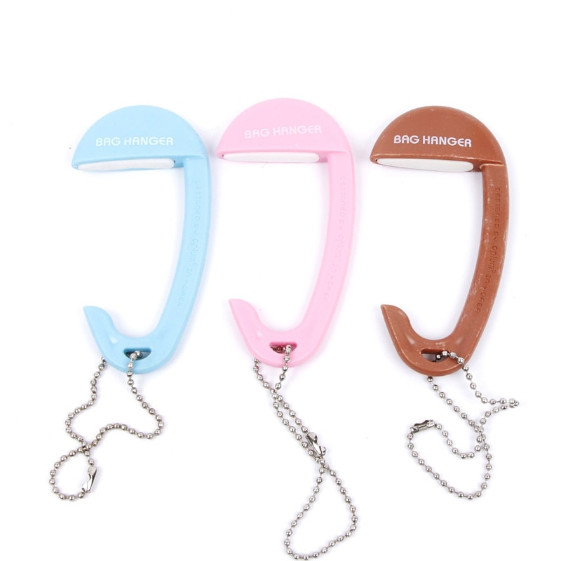 1pc tafel bureau stoel hanghaak tas handtas tote portemonnee hanger oortelefoon houder opbergclips haken houder blauw/roze/koffie