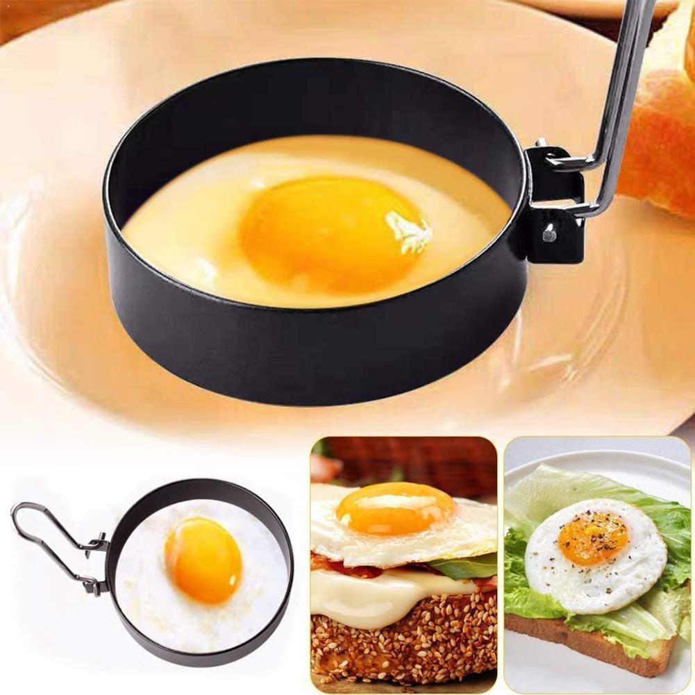 Roestvrijstalen eierfrituurgereedschap antiaanbaklaag eierpannenkoekenkip keukenvormen omelet eierkoker malmaker ring bakring  b1 k 5