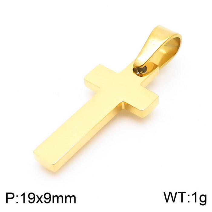 Cruz Pendant For Women Men Polished Stainless Steel Waterproof Simple Shiny Pendant Never Fade: SILVER PLATED