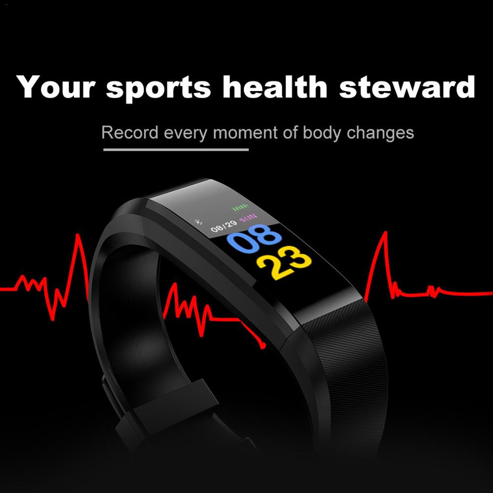 Waterdicht Stappenteller Slimme Bloeddrukmeter Hartslag Fitness Tracker Stappenteller Lopen Stappenteller Polshorloge