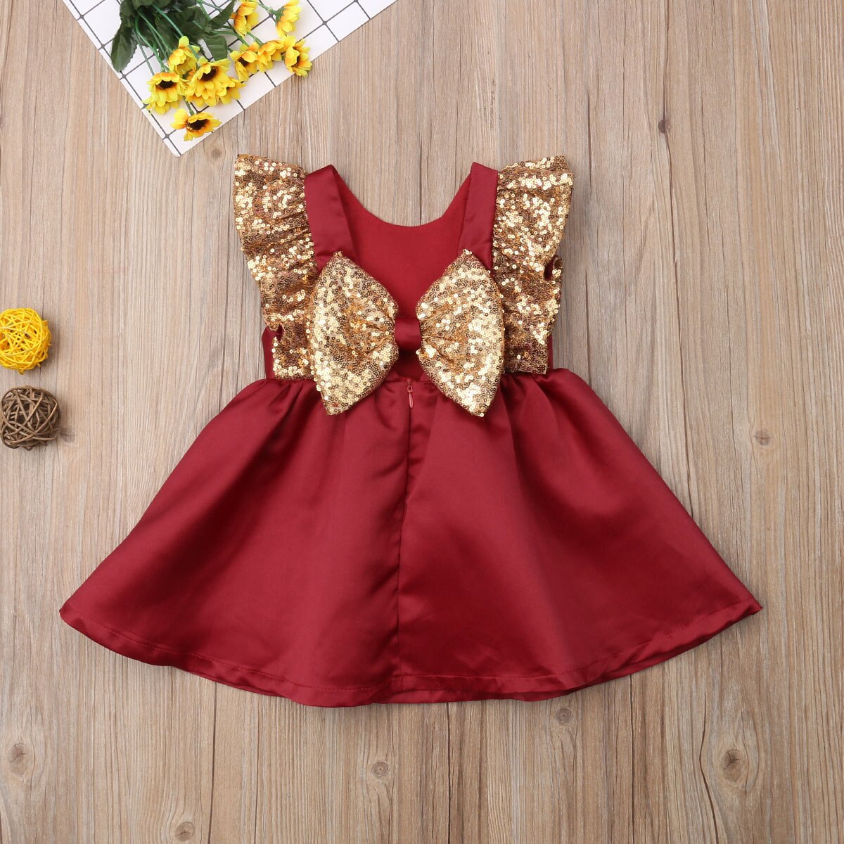 Pudcoco 1-5Y Rode Jurk Fancy Peuter Meisje Trouwju... – Grandado