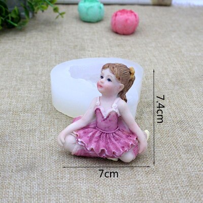 PRZY Silikon bilden Ballett Mädchen Fondant Kuchen Silikon bilden Ballett Modell Schokolade Backen bilden Tonne Harz Formen Silikon Gummi: dunkel khaki