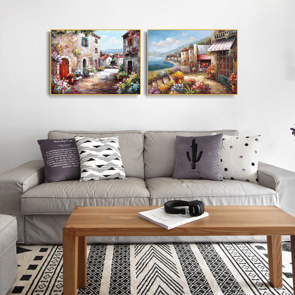 Cross stitch kits,Embroidery needlework sets with printed pattern,11CT-canvas for Home Decor Painting,Landscape Full NCKS083