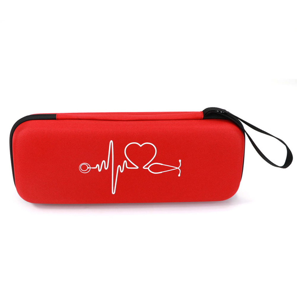 Caja de almacenamiento de estetoscopio médico portátil de viaje EVA, botiquín de primeros auxilios, estuche con bolsillos de malla para estetoscopio Littmann Cardiology III de 3M