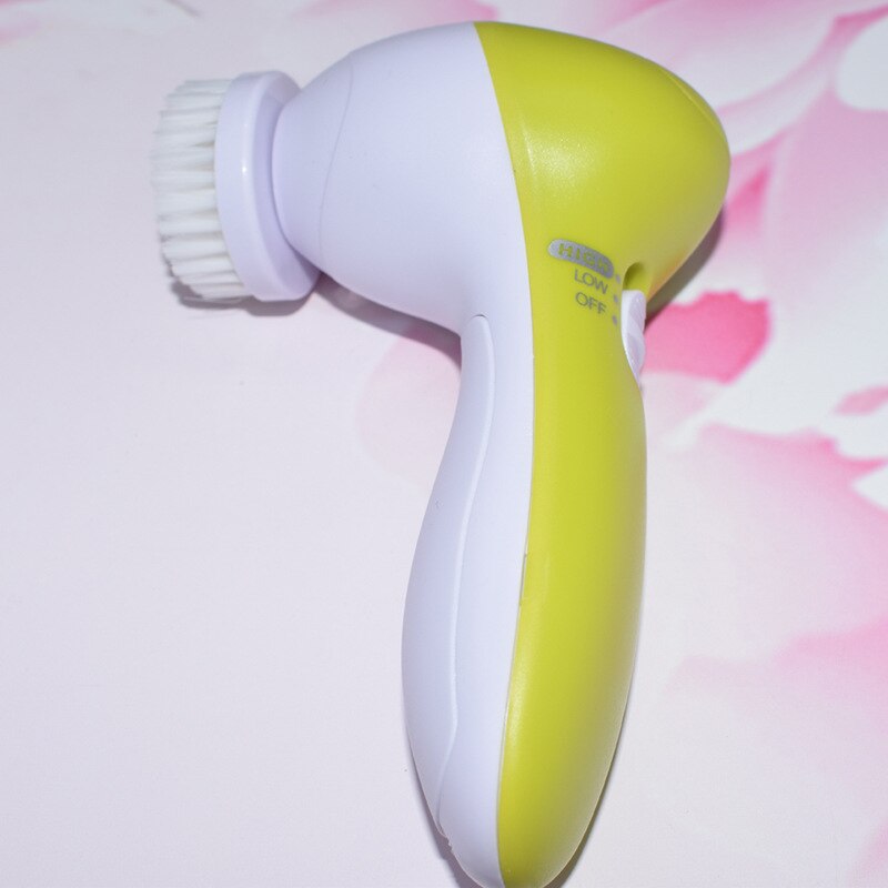 LAIKOU 5 in 1 Electric Facial Cleanser Wash Face Cleaning Mini Skin Pore Cleaner Beauty Body Massage Face Wash brush Machine: 02