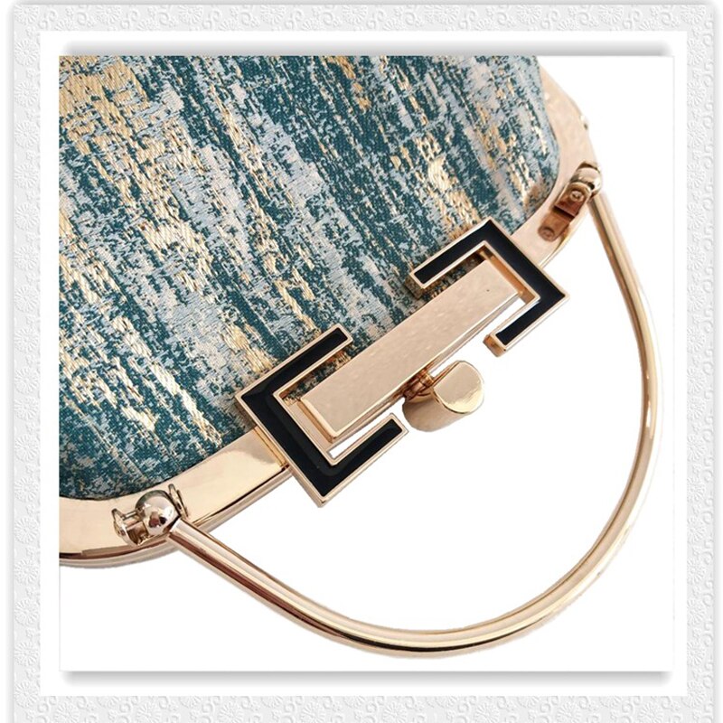 Bricolage métal sac cadre fermoir 20.5cm Double poignée carré anneau 8 pouces sac à main cadre artisanat fermoir or noir sac accessoires KZ151324 # E
