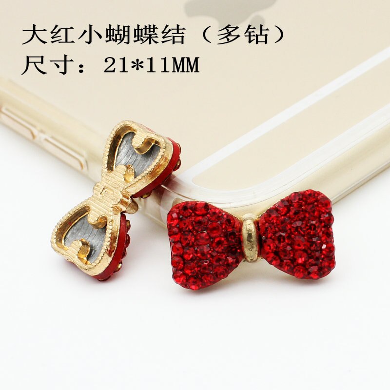 Diamond Painted Bow Tie Pendant Mobile phone case DIY Material Accessories for phone decoration stickers universal
