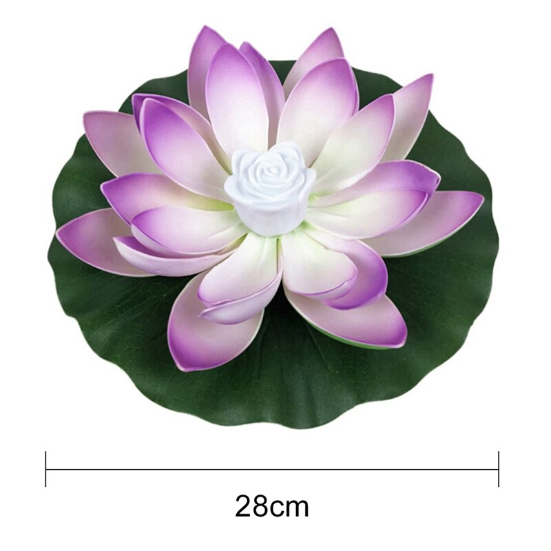 Led kelluva lootuskukka lamput vedessä uima-allas puutarhakoristelu valo puutarhasäiliö lampi decorcmma: 18cm / Z