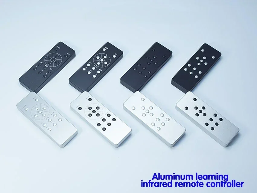 Aluminum Alloy Universal Learning Infrared Remote Control 13 keys for DAC Amplifier CD DVD TV Set-top Box