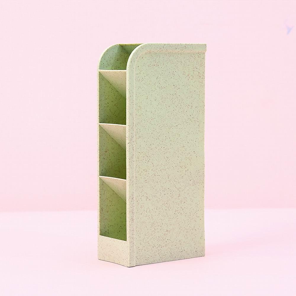 Diagonal Pen Holder Student's Stationery Storage Box Multi-functional Desktop Organizer: Green01