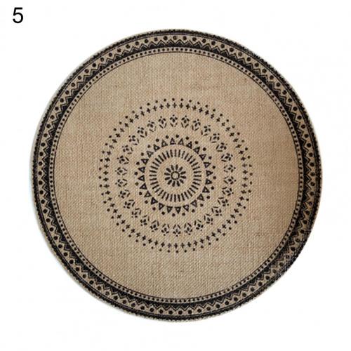 Rotan Trivet Matten Tafel Mat Warmte Isolatie Handgemaakte Katoen Vlas Eettafel Antislip Placemat Hittebestendige Cup Coaster: 5