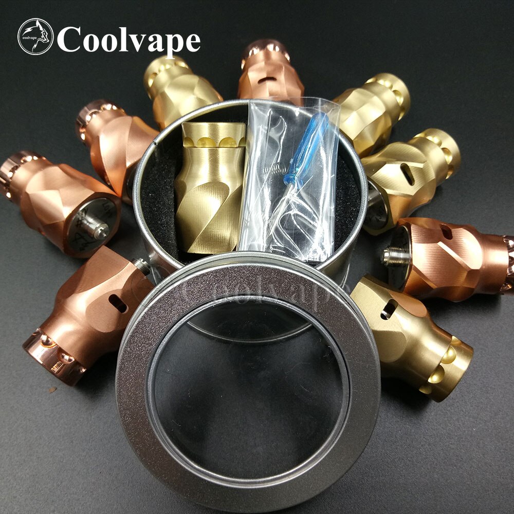 coolvape Comp Lyfe rda 24mm brass red copper material e-Cigarette Atomizer Tank Atomizer rda