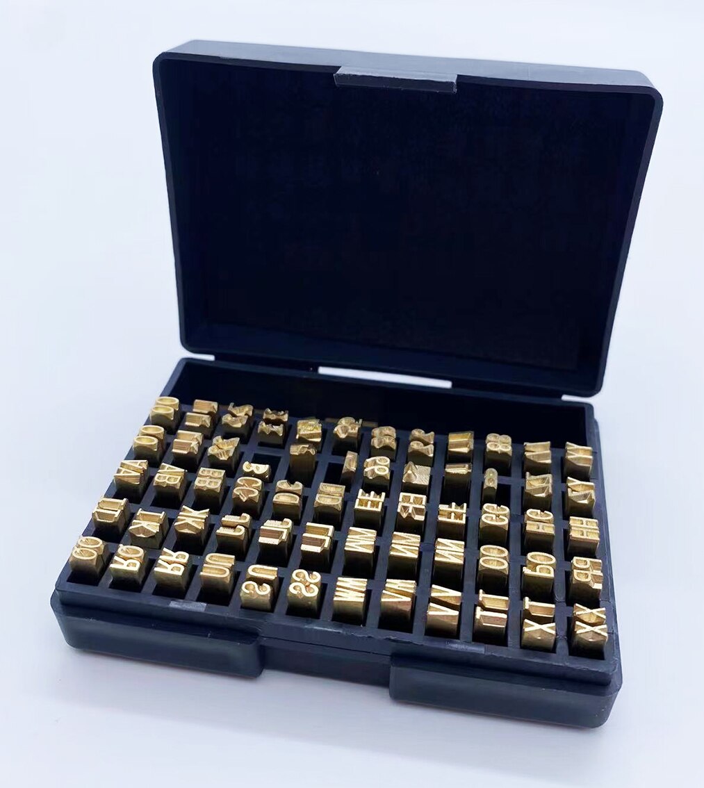 120 stk 2*3*15mm 2*4*15mm stempel kobber messing bogstaver termisk bånd print alfabet skrifttype til hp -241 dy-8 dato kode printer