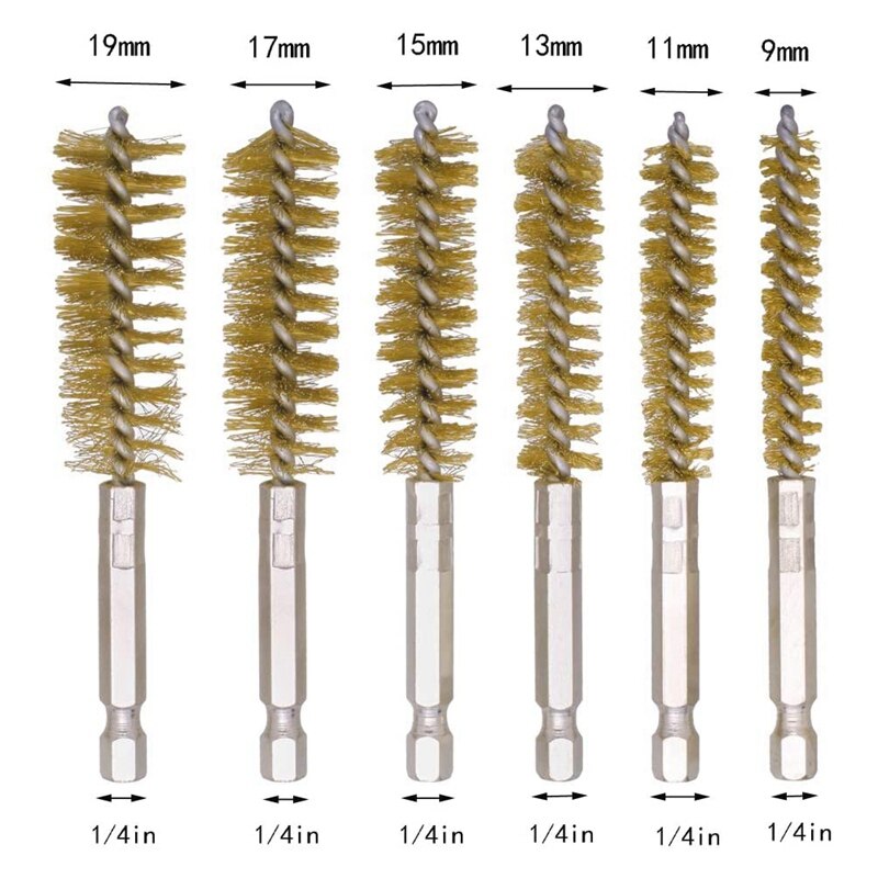 20 Pack Wire Brush Set Voor Boormachine Impact Driver, Roestvrij Staal, Messing, nylon Borstel Met Handvat