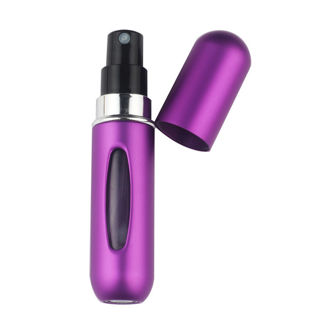 5ml Portable Mini Aluminum Refillable Perfume Bottle With Spray Empty Cosmetic Containers With Atomizer For Traveler: 4