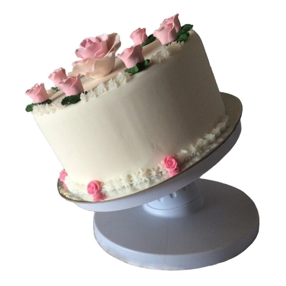 Plastic Cake Revolving Stand Tilting For Make Icing Easy turntable platform Fondant Cake Decorating Tools (Dia.23cm)