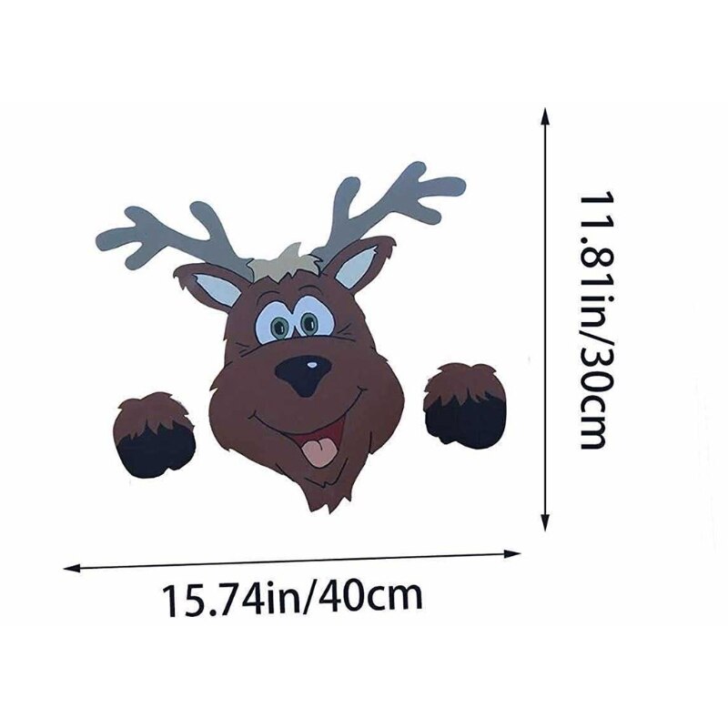 Interesting Garden Fence Decor Santa Reindeer Ornament Farm Outdoor Statue Figure Christmas Theme Garden Decor