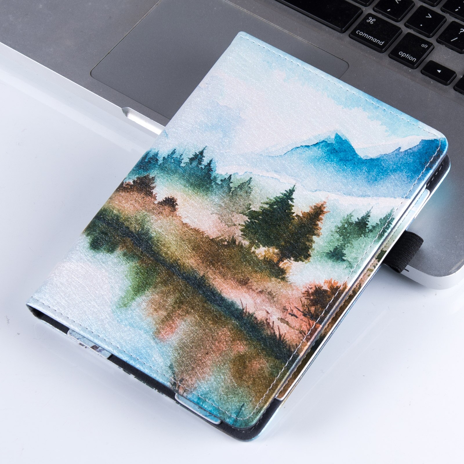 BOZHUORUI Colorful Case for Pocketbook Aqua 2/Pocketbook 614/615/624/625/626/640/641 - with Hand Strap/Stand/Magnetic Closure: Landscape