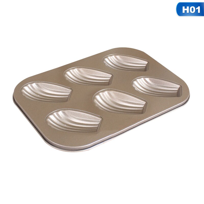 6- hulrom nonstick smultring panne smultring bakervarer karbon stål smultring bakeplate bagels form maker kake kjeks tinn bakware: H01