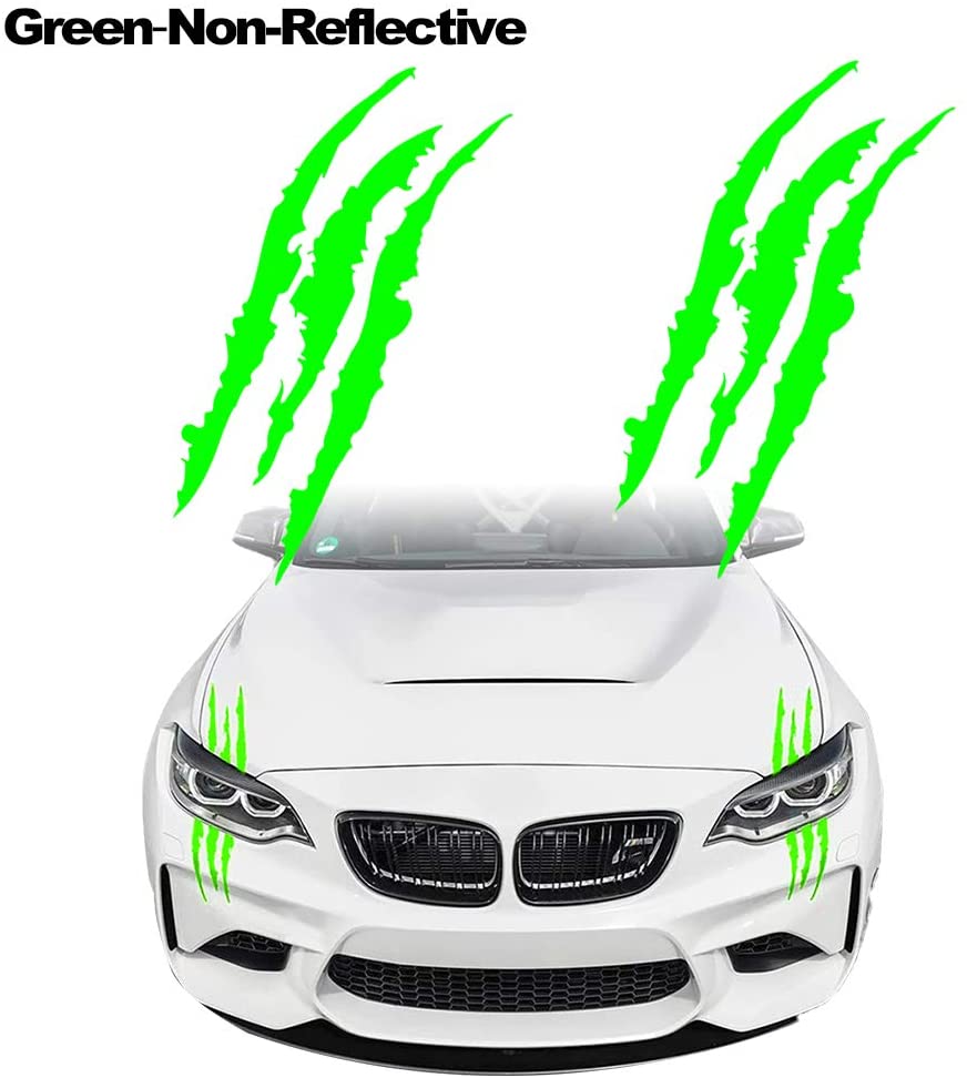 Auto Stickers Waterdicht Claw Marks Stickers Muur Poster Decoratieve Papier Auto Muur: green