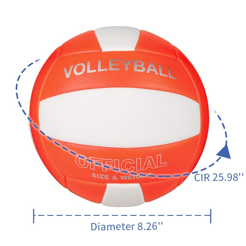 Pelota de voleibol de tamaño 5, pelota de voleibol de exteriores de interior suave para juego, entrenamiento de gimnasia, juego de playa, balón de voleibol: AE-Volleyball-JB-S5