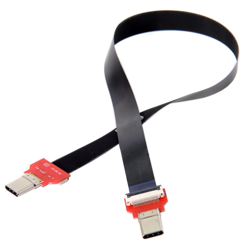 20cm fpc flat usb 3.1 type-c usb-c hann til hann datakabel til macbook og bærbar pc og telefon og stasjon