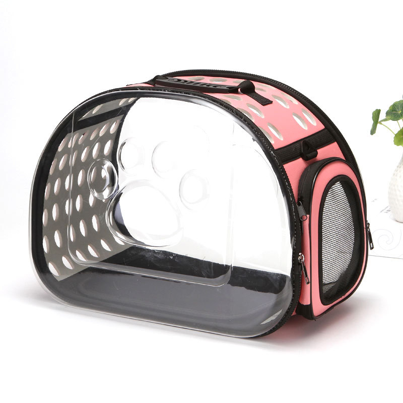 Pet Carrier Voor Honden Kat Vouwen Kooi Inklapbare Krat Handtas Draagtassen Huisdieren Levert Transport Draagtas Voor Katten: Pink / L