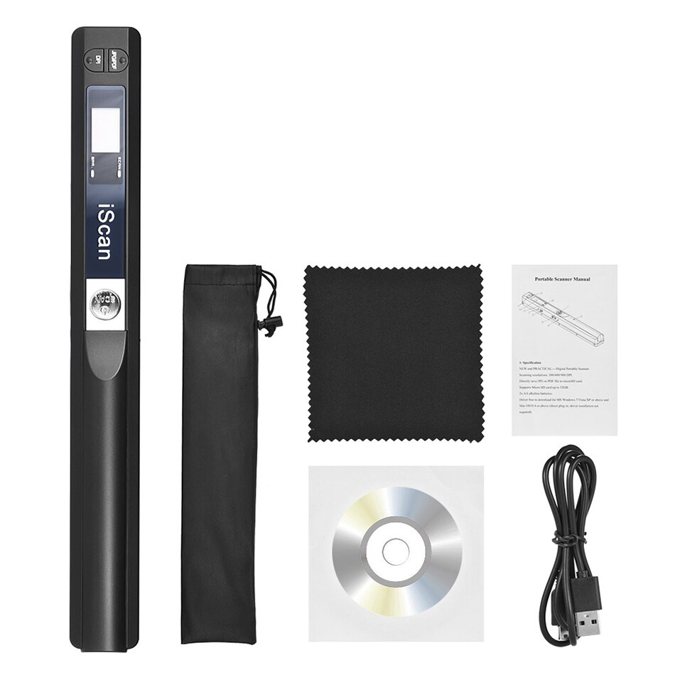 IScan Mini Portable 900DPI USB handheld Document A4 Boek Scanner JPG/PDF-Formaat Document A4 Afbeelding Iscan Scanner met LCD Display