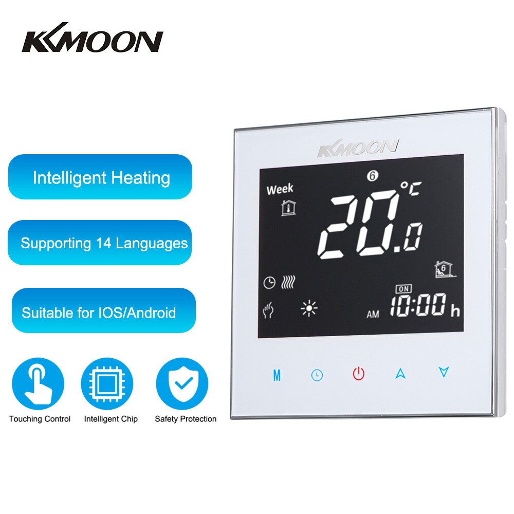 KKmoon Termostato Digitale Termostato per il Riscaldamento dell'acqua 7-giorno Programmabile Connessione WiFi Voce Sala di Controllo Regolatore di Temperatura