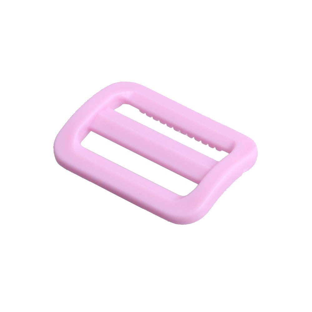 Meetee-50pcs-boucles de bague réglables pour le sac à dos, en plastique incurvé Tri-glisse, sangles pour l'extérieur, collier de chien, sangle de 25mm: lt pink