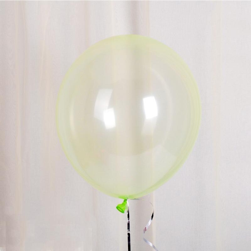 30pcs Crystal Pastel Balloons Transparent Party Latex Ballon Round Helium Air Globos Birthday Wedding Decoration Supplies: green