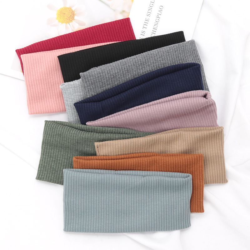 Diadema ancha Lisa para mujer, banda elástica para el pelo, Aro para maquillaje, Yoga, Vintag, envoltura para la cabeza, peinados, accesorios para el cabello de
