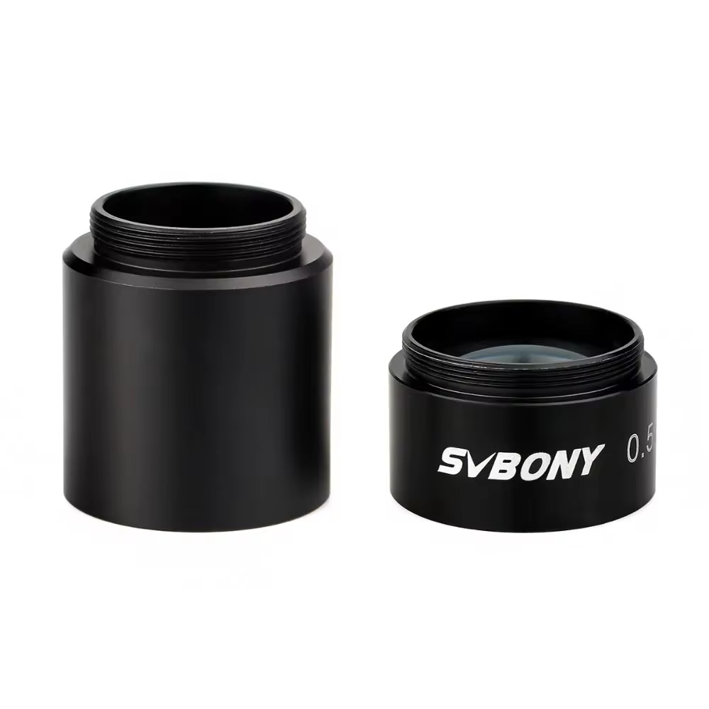 SVBONY Telescope 0.5X Focal Reducer/Telescope 1.25" C Mount Adapter Green Coated for Telescope Astrophotography