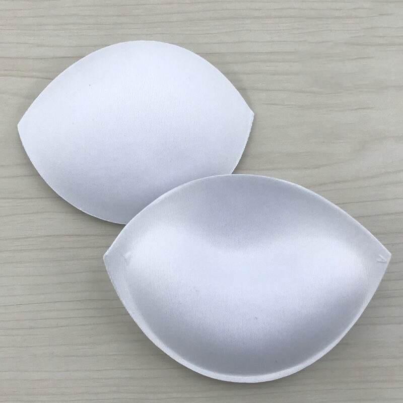 1 par svampe bh-puder push up brystforstærker aftagelig bh polstring indsatser skåle til badedragt bikini polstring intimer: Hvid