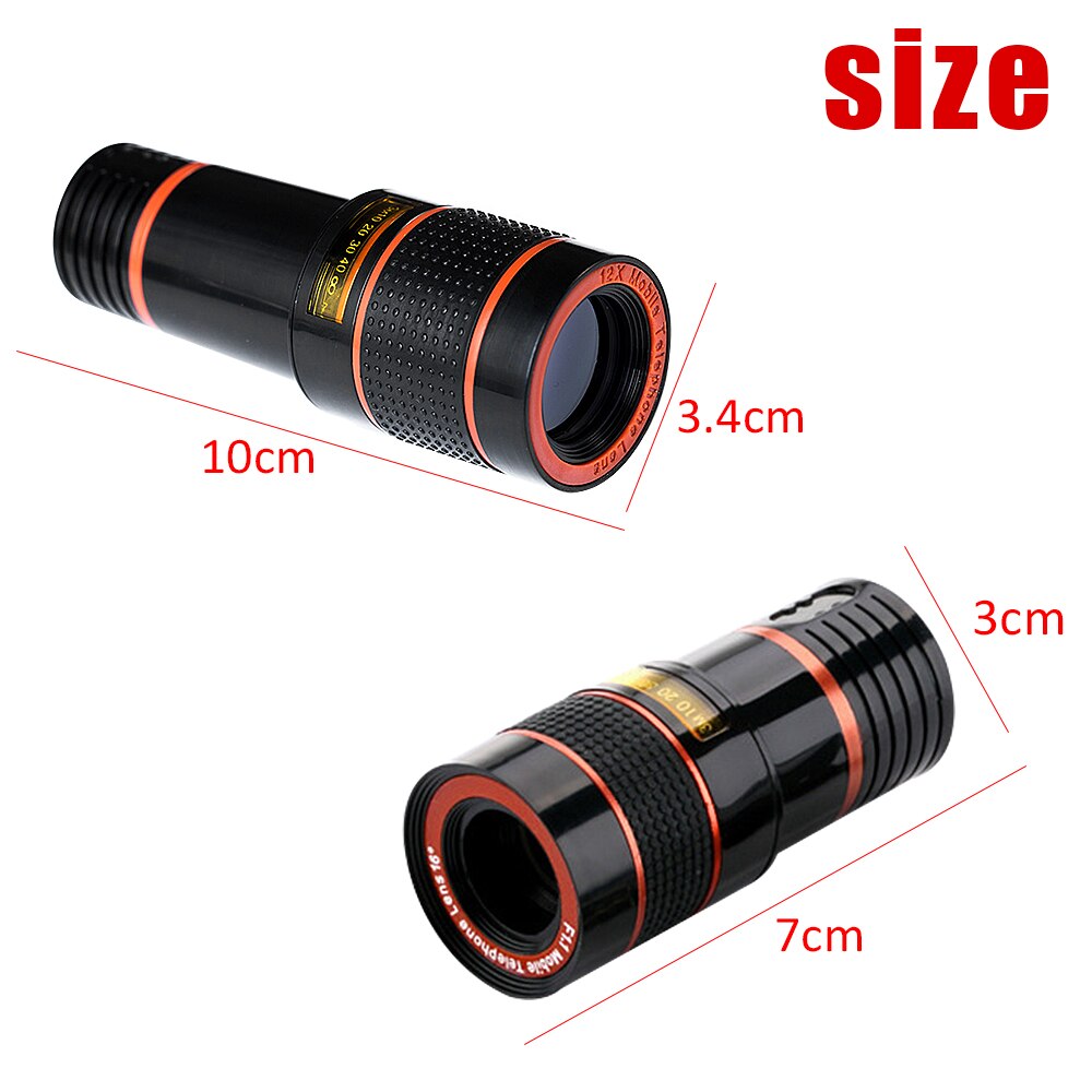 Phone Lens Camera Kits Mobile Phone Lenses with Clip 8x 12X for iPhone 11 Pro Max For Samsung A51 All Cell Phones Smartphone