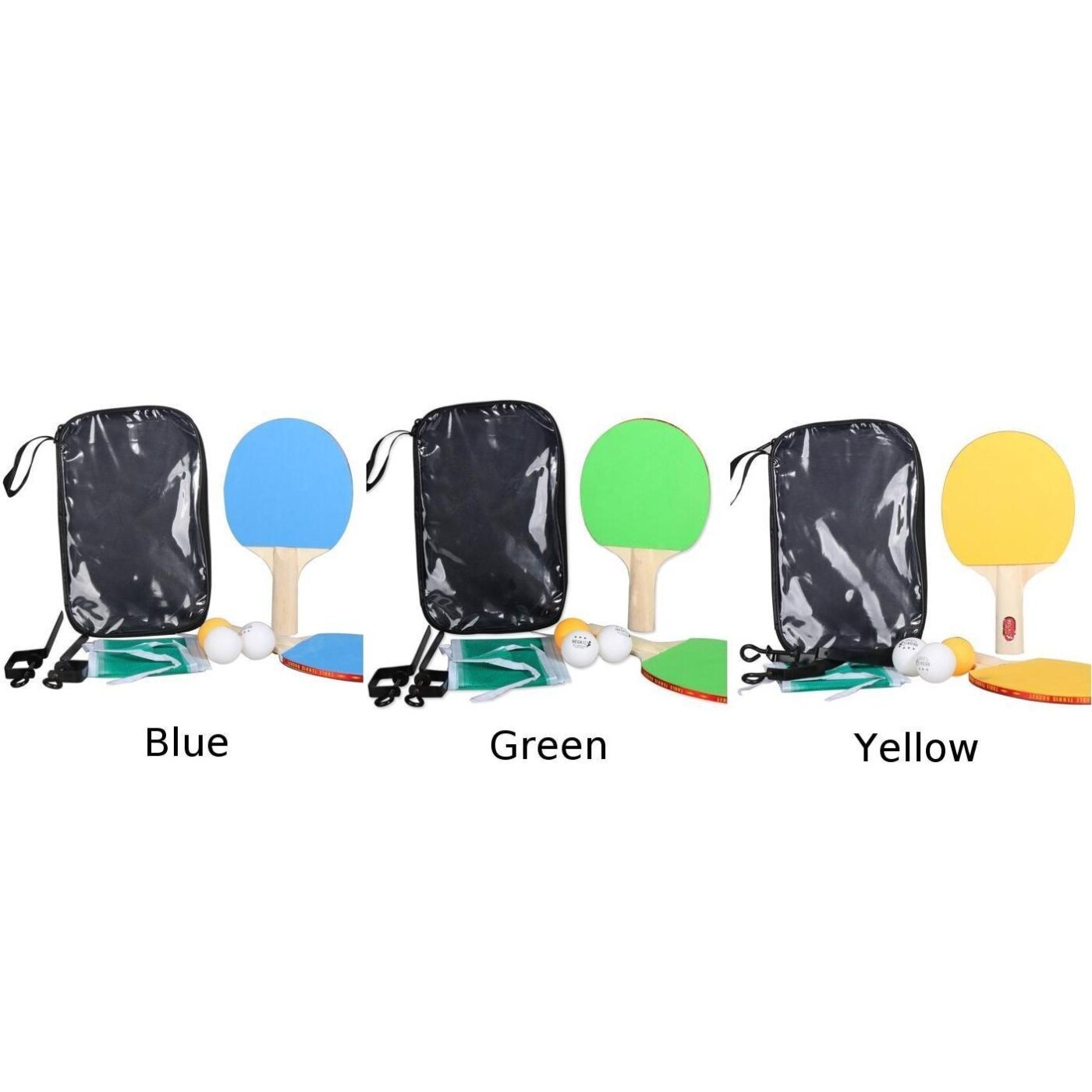 Table Tennis Table Tennis racket kit Complete Set 2 Paddle Bats 25X15cm