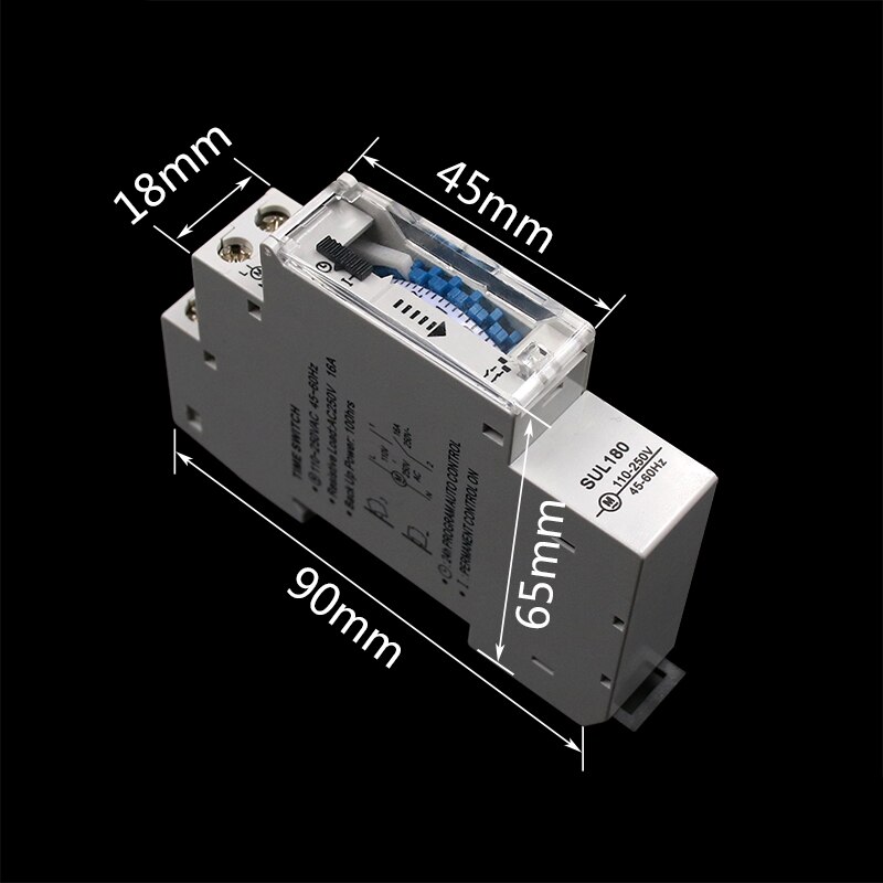 Timer mecânico sul180a, timer de 15 minutos, 24 horas, programável, trilho din, interruptor de tempo, medição de relé, instrumentos de análise, novo