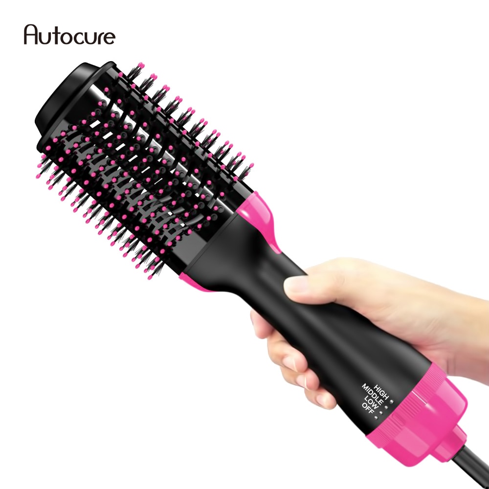Autocure-secador de pelo eléctrico de un solo paso, W, voluminizador, cepillo de aire , alisador de pelo, peine, secador de pelo, novedad de 1200