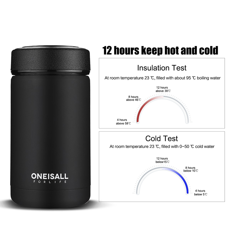 Termo kop rejse krus kaffe te isoleret stål termisk krus med te infuser flaske til vand kaffe te vakuum flaske tumbler