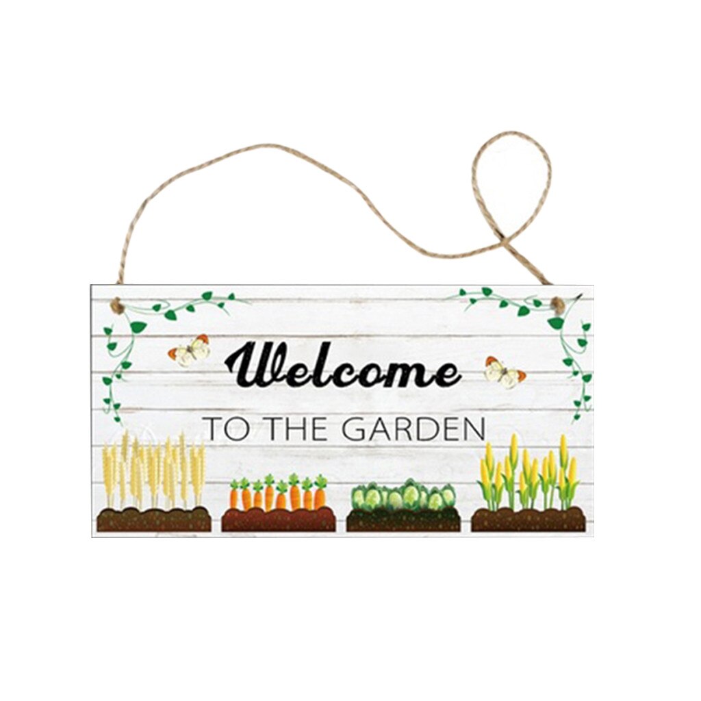 Address Signs Garden Plaque Wood Plaque Sign Wall Hanging Sign Size 10×20cm Board Sign for Home Kitchen Garden Message Wooden: B
