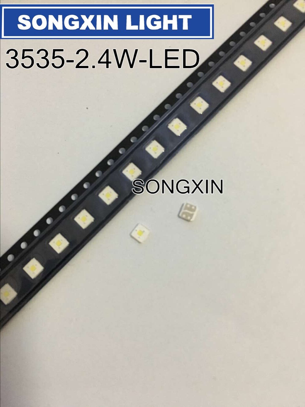 200PCS LUMENS LED Backlight Flip-Chip LED 2.4W 3V 3535 Cool white 153LM LCD Backlight for TV TV Application