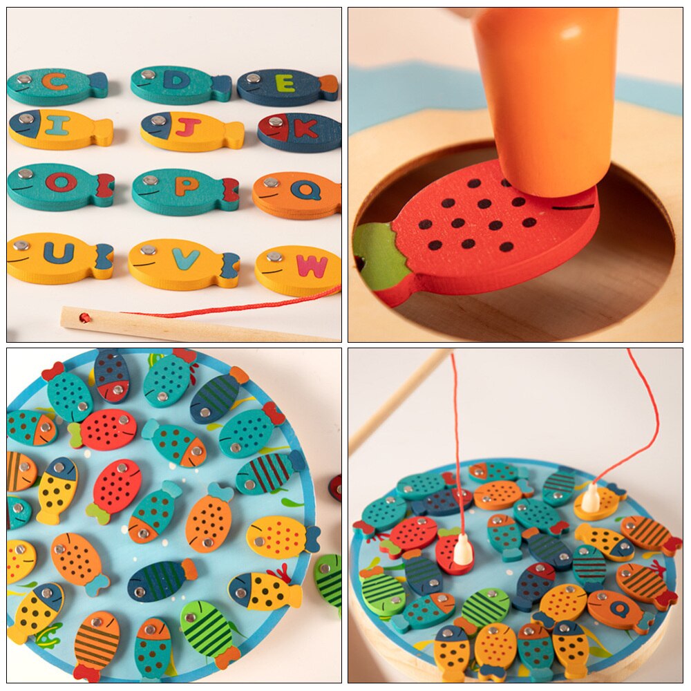 1 impostato pesca Giochi giocattoli magnetico pesca oggetti di scena per ragazze bambini