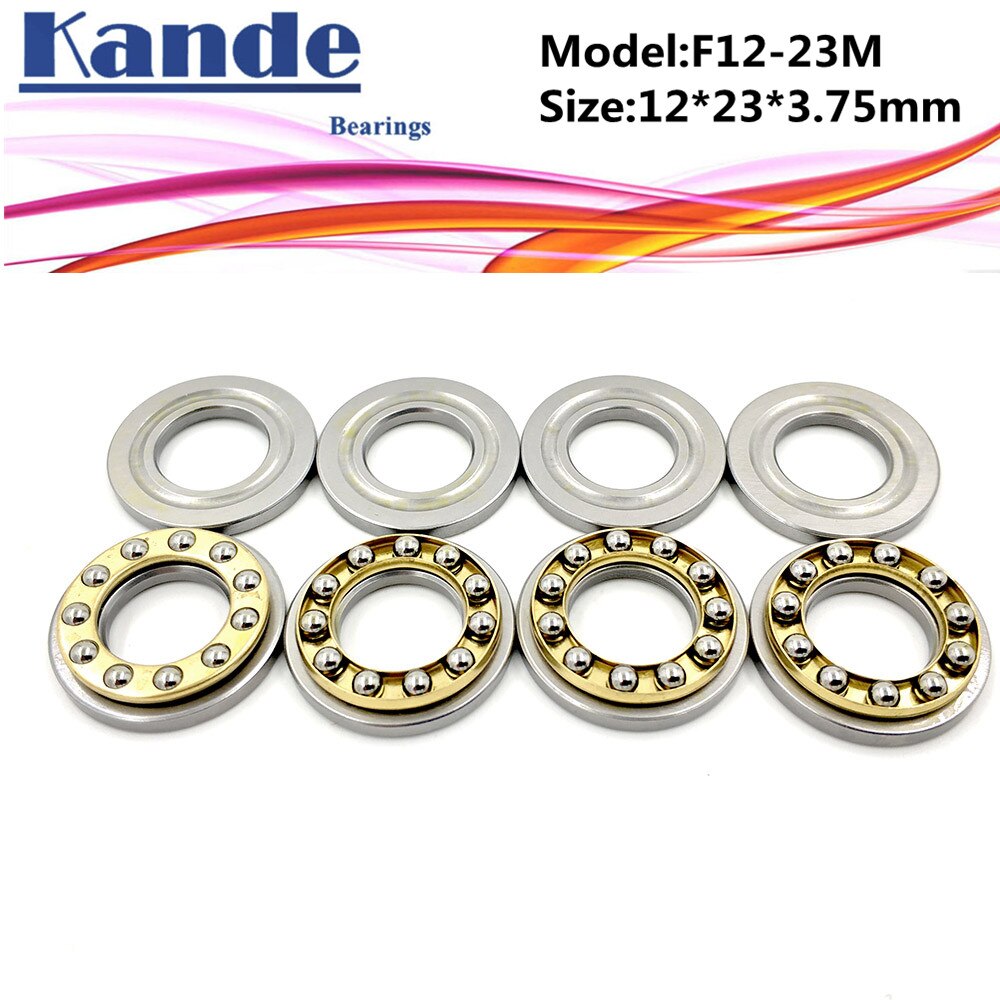 4 stk  f12-23m 12x 23 x 7.5mm f12-23 miniatyrplanlager 12 x 23 x 7.5 mm aksialt kulelager