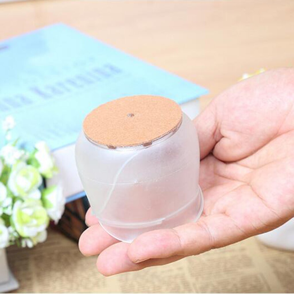 10Pcs Chair Leg Floor Protectors for Chair Legs, Round Silicone Chair Leg Caps Chair Leg Tip, Transparent Clear: Round Leg 52-58mm