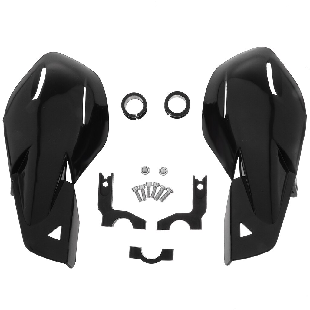 1 Pair Universal Handlebar 7/8 inch Hand Guards Handguard Windshield Wind Cold Protector for ATV Dirt Bike Motocross - Black