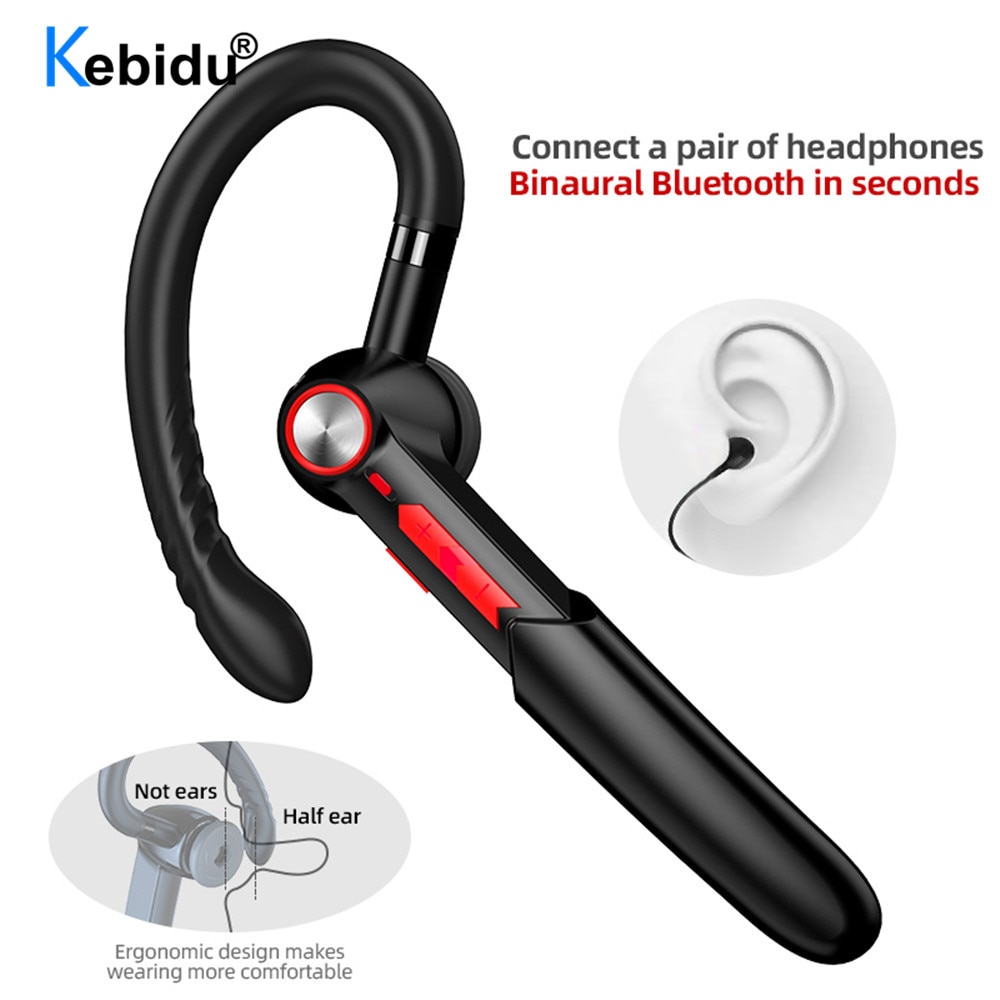 Vingerafdruk Touch 5.0 Bluetooth Headset Handsfree Hifi Draadloze Koptelefoon Waterdicht Oortelefoon Met Microfoon 110Mah Lithium Batterij