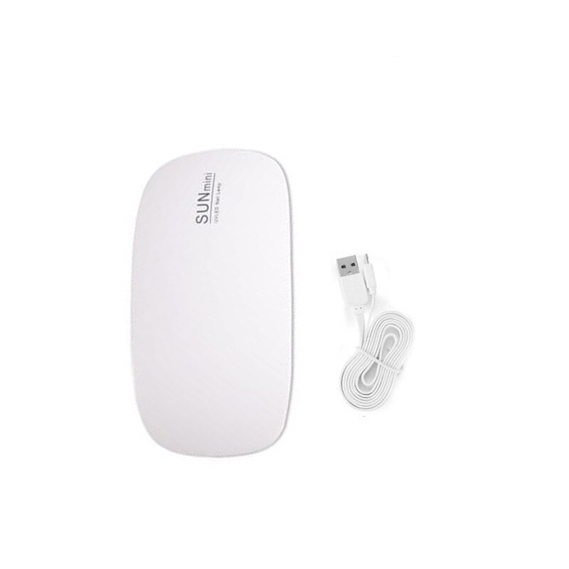 SUN Mini Plus-lámpara UV para uñas, secador de esmalte de Gel, luz de curado UV para manicura artística, lámpara LED: sunmini white 6W