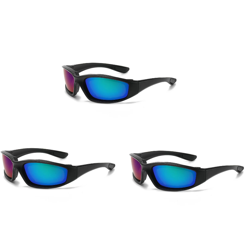 Gafas de motocicleta gafas de sol polarizadas protección contra la radiación UV gafas de caza gafas de Moto a prueba de viento escudo de montar equipo deportivo: Gris oscuro