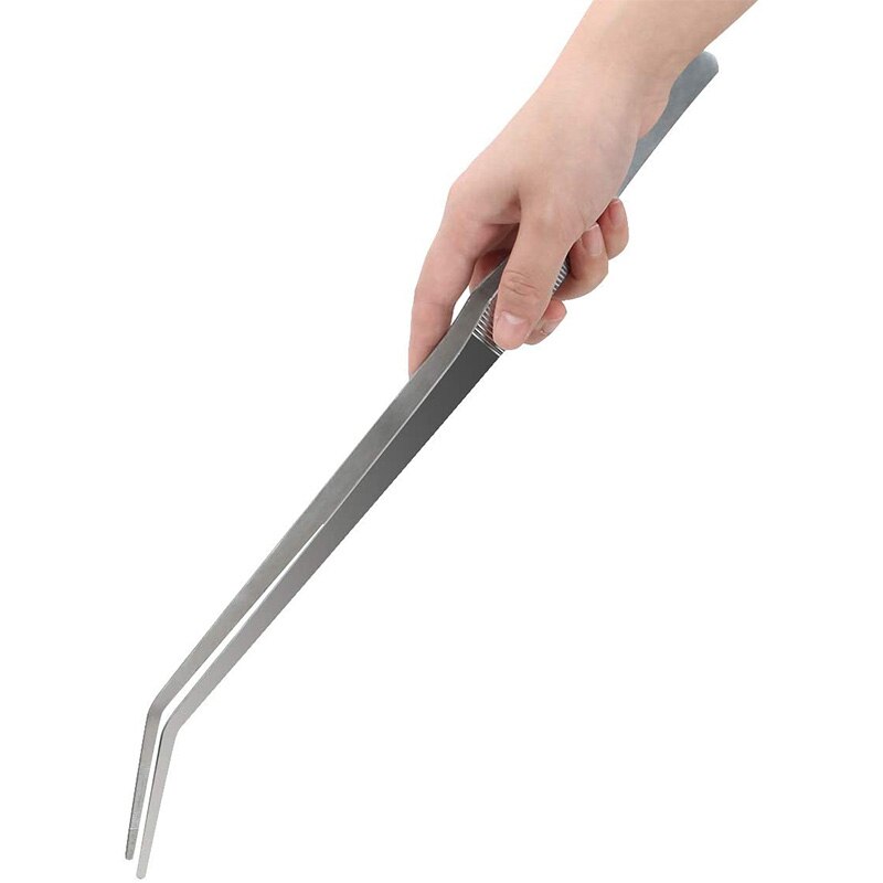 Aquarium Pincet Extra Lange 15 Inches, Liveek Rvs Rechte En Gebogen Pincet 38Cm Extra Lange Pincet