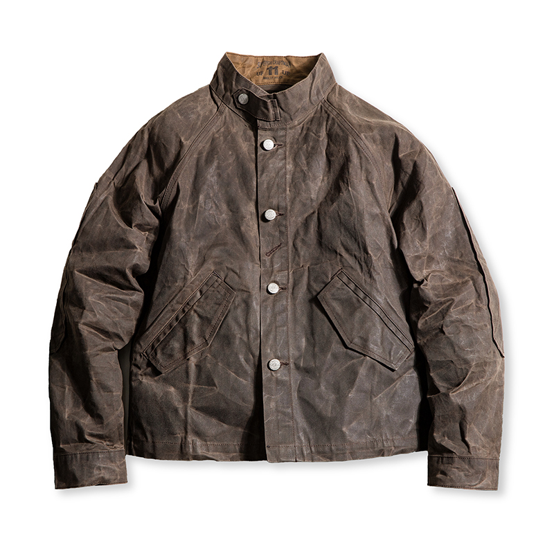 Miesten vedenpitävä, yksivärinen, klassinen metsästystakki syksyyn, vintage-tyylinen, pystykauluksella varustettu, öljyvahattu takki ⅲ-versio: Xl